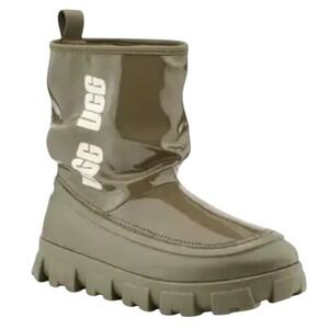 UGG Brellah Mini Raining Boots Woman's 7 Classic Burnt Olive  Waterproof 1144059